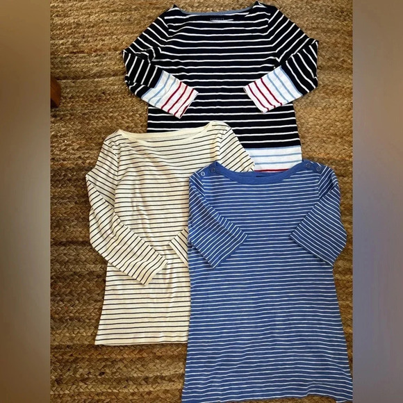 Talbots XS Bundle of 3 Striped Shirts - Picture 1 of 7